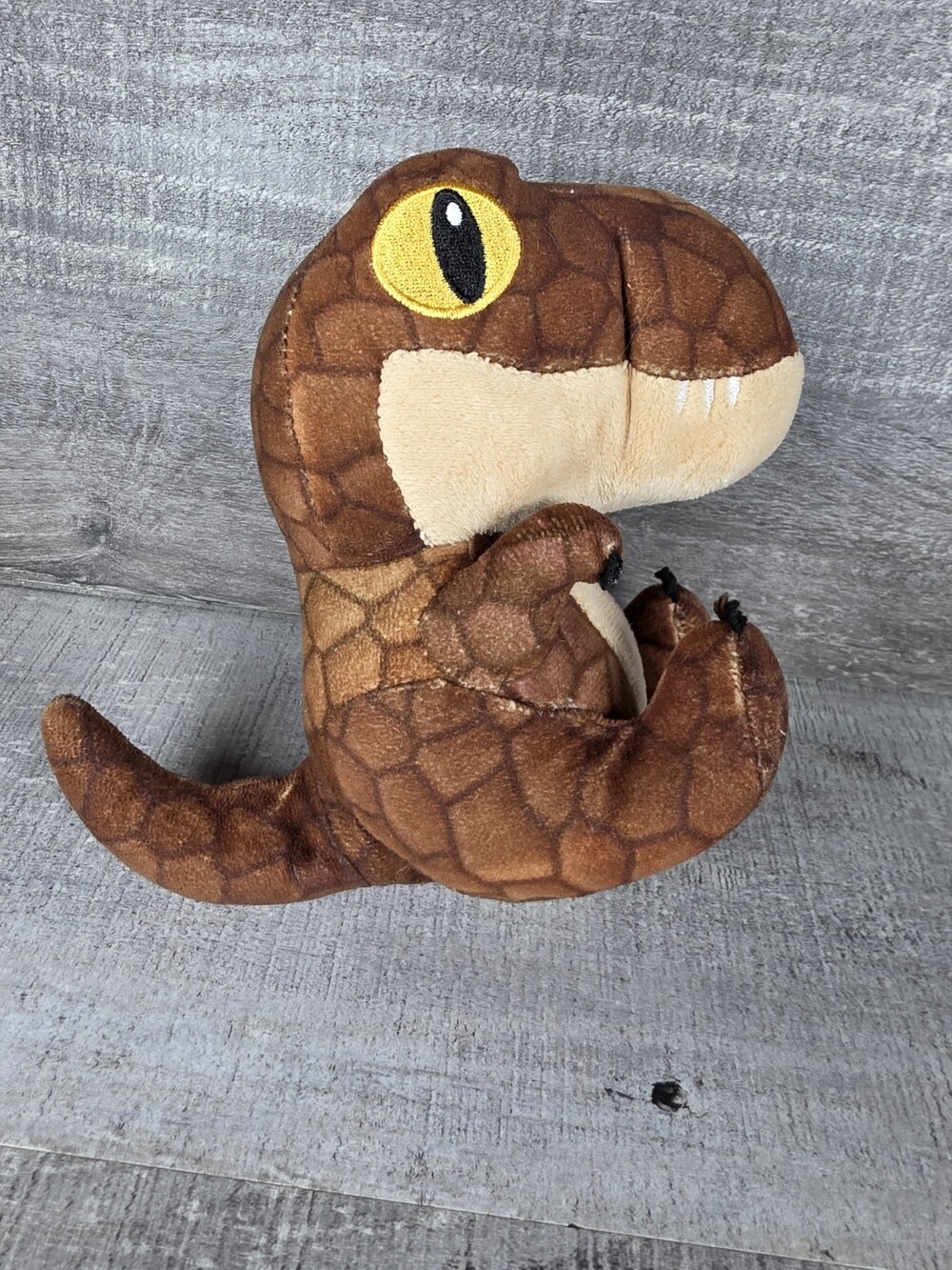 Jurassic Park World Plush Brown Velociraptor Baby Dinosaur 6” Toy Factory b222
